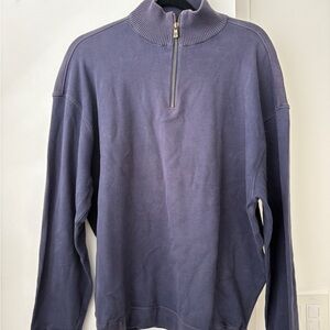 Tommy Bahama Men's Zip-Up Navy Sweater